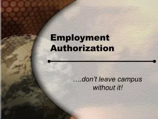 Employment Authorization