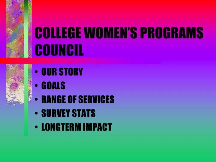 college women s programs council