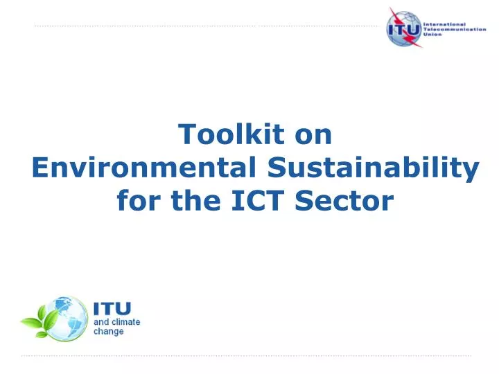 toolkit on environmental sustainability for the ict sector