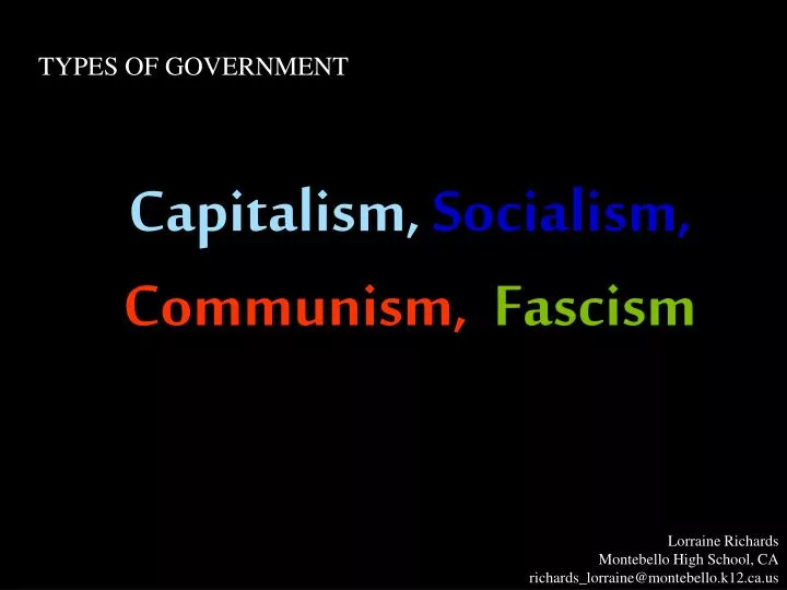 capitalism socialism communism fascism