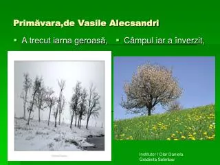 prim vara de vasile alecsandri
