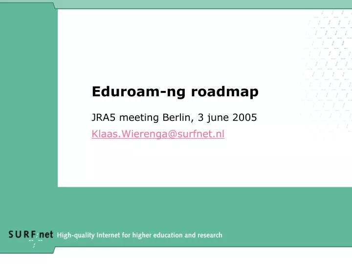 eduroam ng roadmap