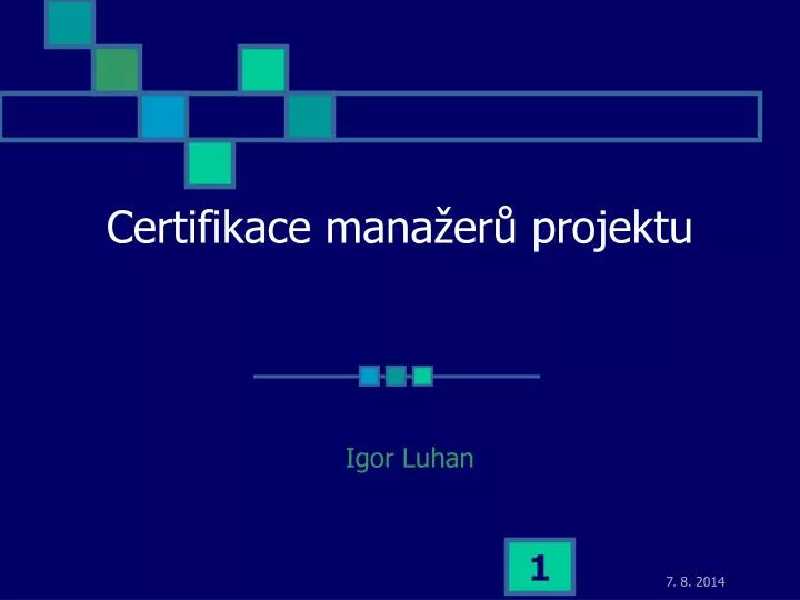 certifikace mana er projektu