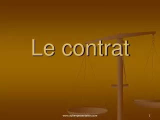le contrat