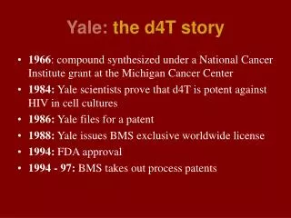 Yale: the d4T story