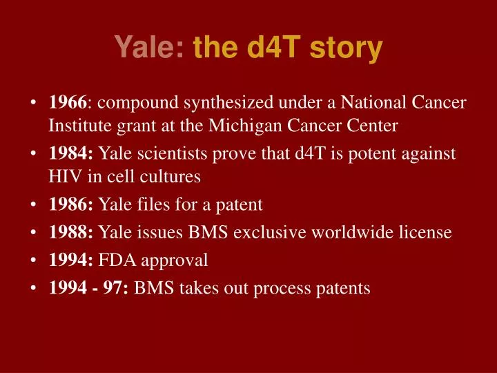 yale the d4t story