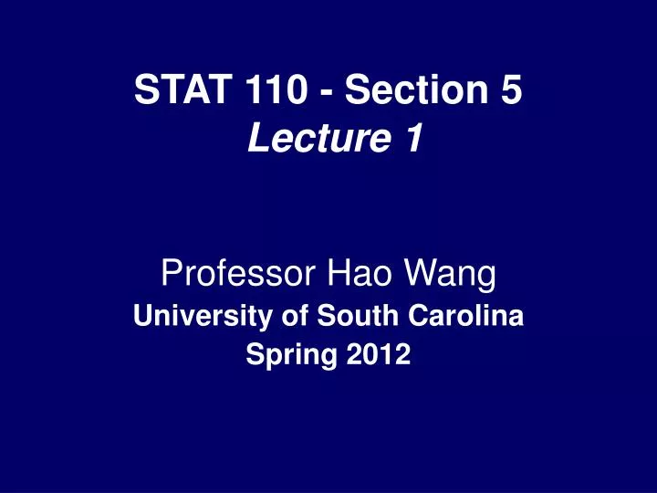 stat 110 section 5 lecture 1