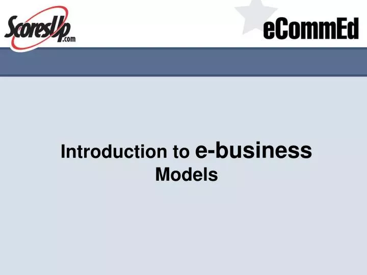 introduction to e business models