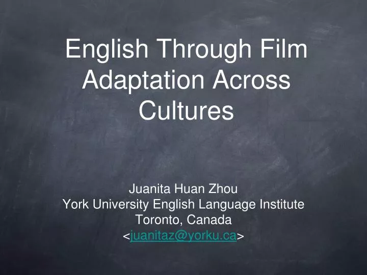 english through film adaptation across cultures