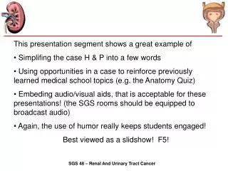 This presentation segment shows a great example of Simplifing the case H &amp; P into a few words