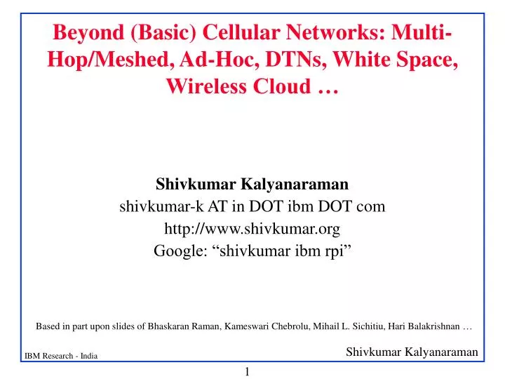 beyond basic cellular networks multi hop meshed ad hoc dtns white space wireless cloud