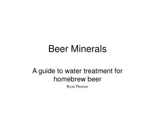 beer minerals