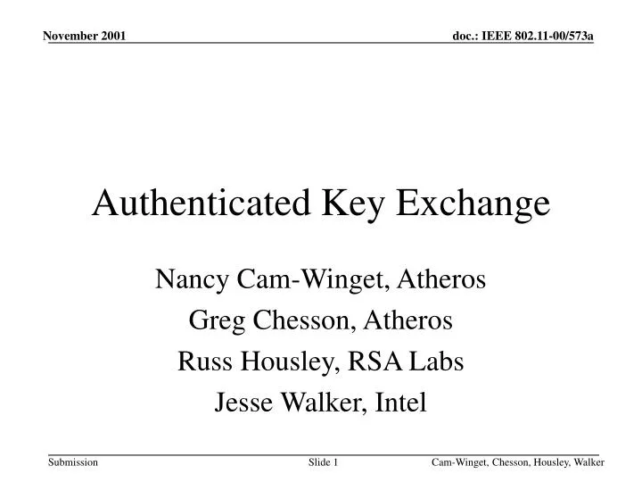 authenticated key exchange