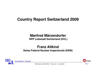Country Report Switzerland 2009