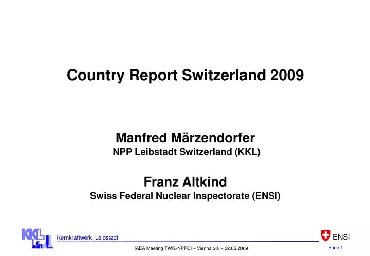country report switzerland 2009