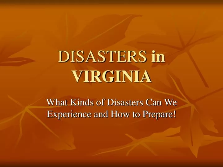 disasters in virginia