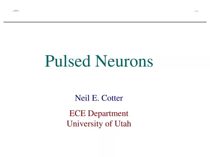 pulsed neurons