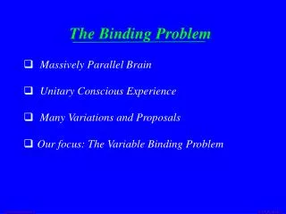 The Binding Problem