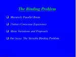 The Binding Problem - slide 1