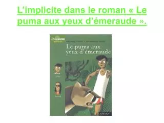 l implicite dans le roman le puma aux yeux d meraude