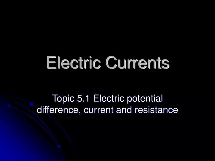 electric currents