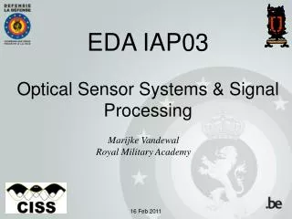 EDA IAP03 Optical Sensor Systems &amp; Signal Processing