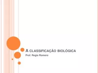 a classifica o biol gica
