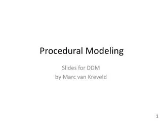 Procedural Modeling