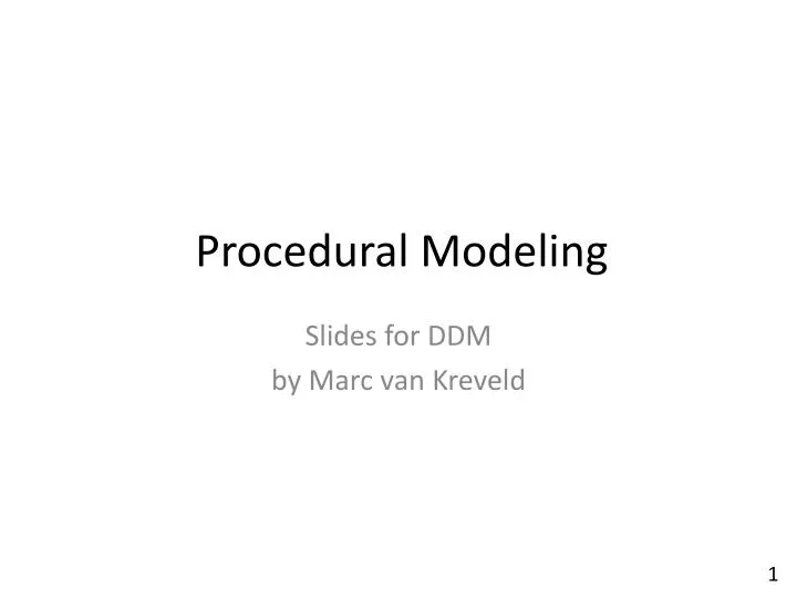 procedural modeling