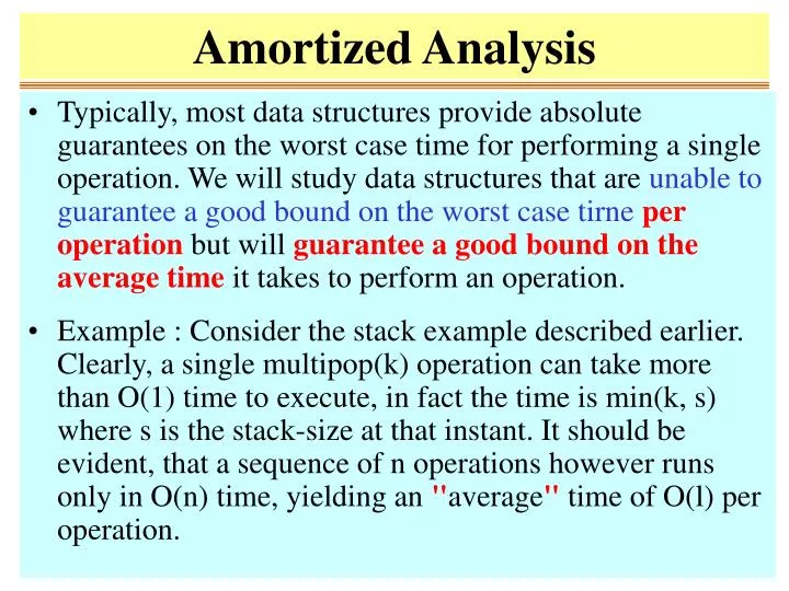 amortized analysis