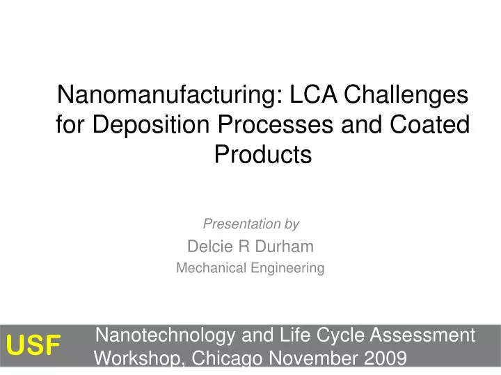 nanomanufacturing lca challenges for deposition processes and coated products