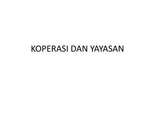 koperasi dan yayasan