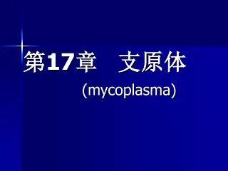 17 mycoplasma
