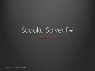 sudoku solver f