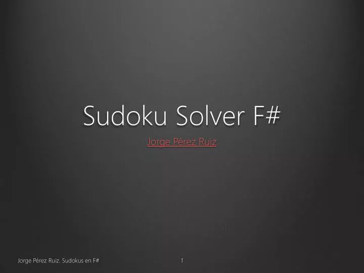 sudoku solver f