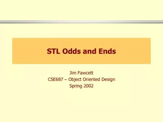 STL Odds and Ends
