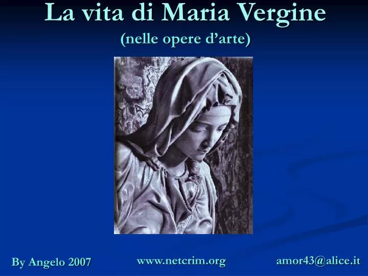 la vita di maria vergine nelle opere d arte