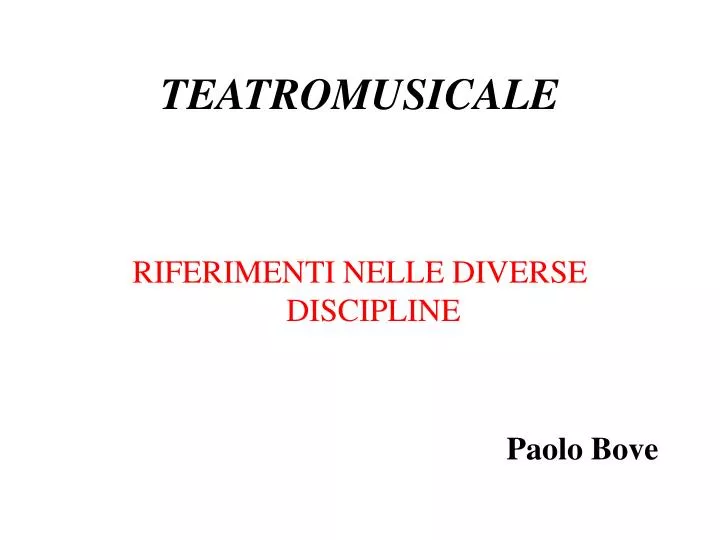 teatromusicale