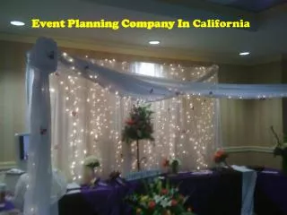 Event Planning Company In California