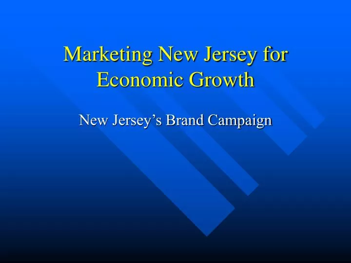 marketing new jersey for economic growth