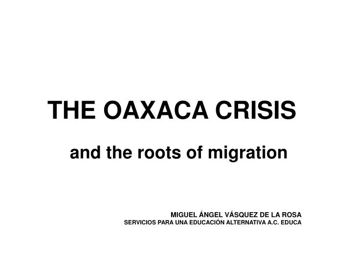 the oaxaca crisis