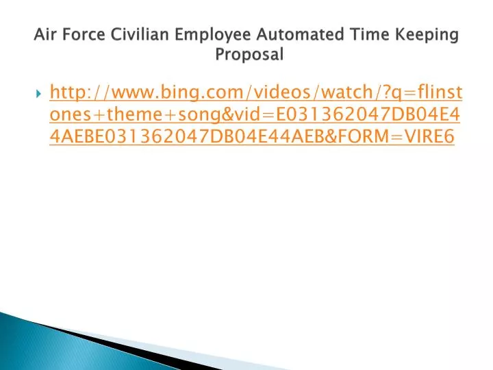 air force civilian employee automated time keeping proposal
