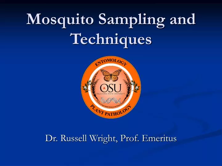 mosquito sampling and techniques