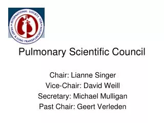 Pulmonary Scientific Council