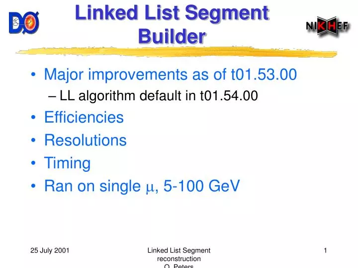 linked list segment builder
