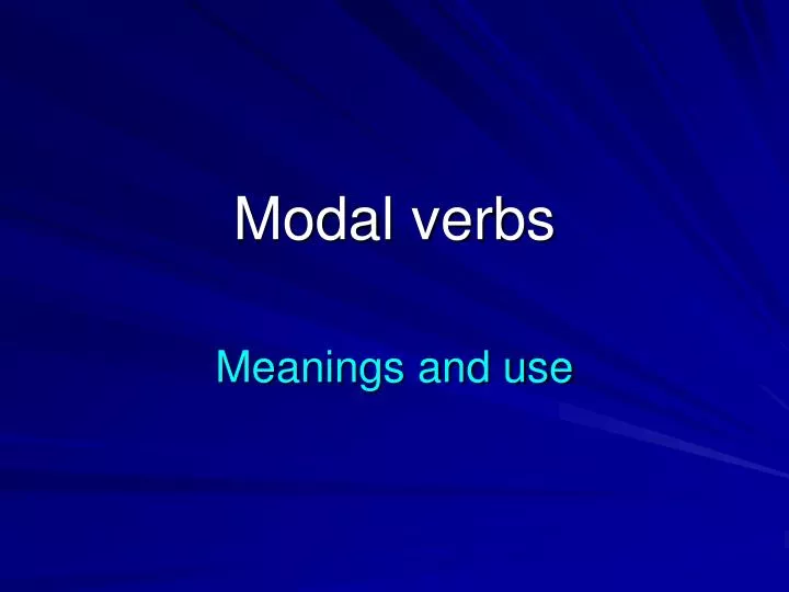 modal verbs