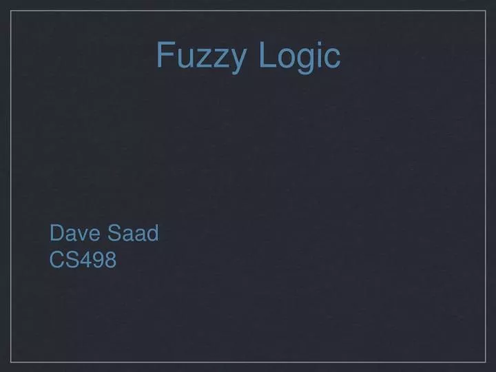 fuzzy logic