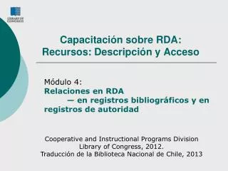 capacitaci n sobre rda recursos descripci n y acceso