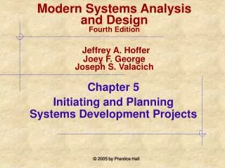 chapter 5 initiating and planning systems development projects