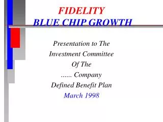 FIDELITY BLUE CHIP GROWTH